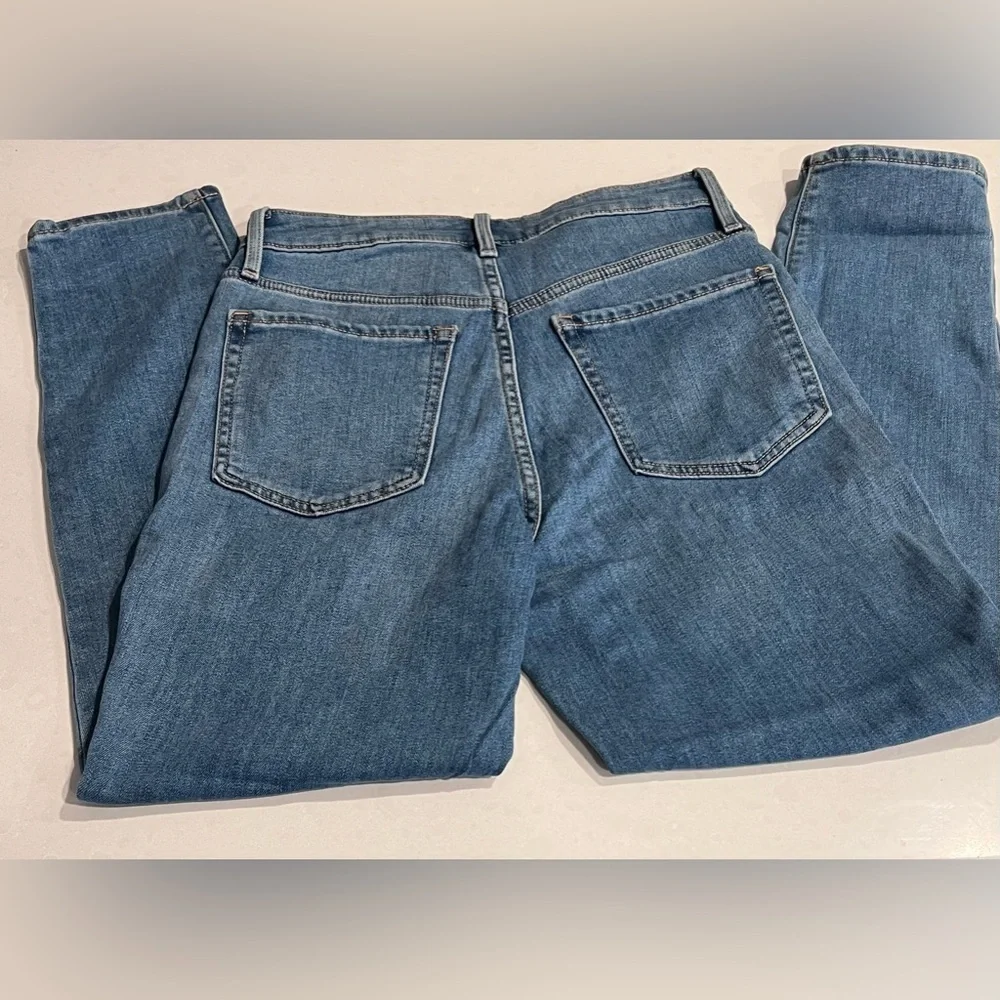 Old Navy OG Straight Ankle Jeans Womens 6‎ Blue High Rise Cotton Stretch NEW